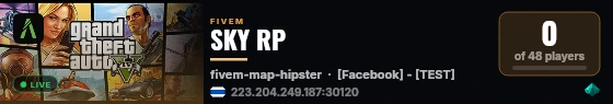 SKY RP live status badge