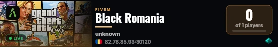 Black Romania live status badge