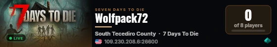 Wolfpack72 live status badge