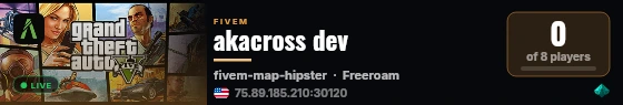 akacross dev live status badge