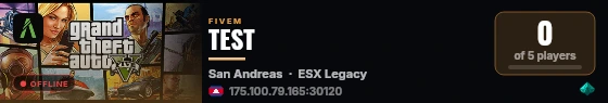 TEST live status badge