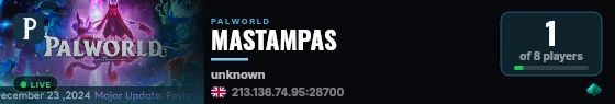 MASTAMPAS live status badge