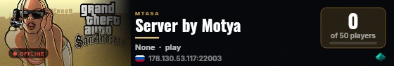 Server by Motya live status badge