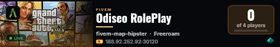 Odiseo RolePlay live status badge