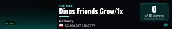 Dinos Friends Grow/1x live status badge