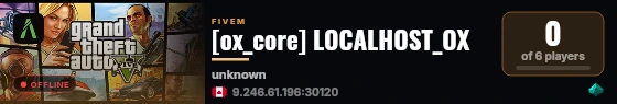 [ox_core] LOCALHOST_OX live status badge