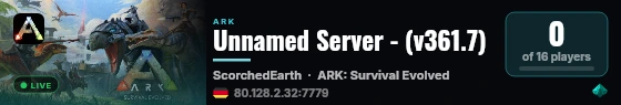Unnamed Server - (v361.7) live status badge