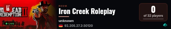 Iron Creek Roleplay live status badge