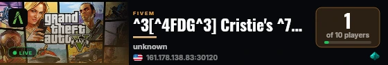 ^3[^4FDG^3] Cristie's ^7Development City live status badge