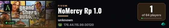 NoMercy Rp 1.0 live status badge