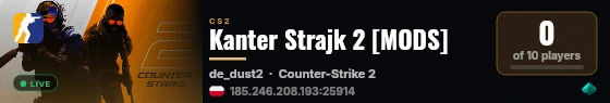 Kanter Strajk 2 [MODS] live status badge