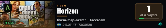 Horizon live status badge