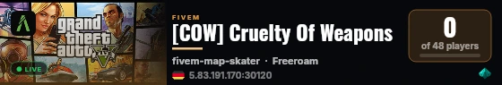 [COW] Cruelty Of Weapons live status badge