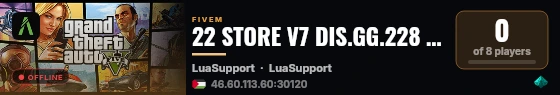 22 STORE V7 DIS.GG.228 RP ♪ live status badge