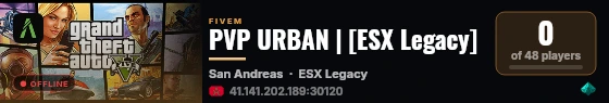 PVP URBAN | [ESX Legacy] live status badge