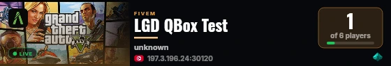 LGD QBox Test live status badge
