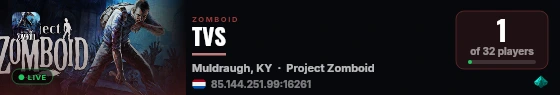 TVS live status badge