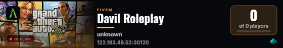 Davil Roleplay live status badge