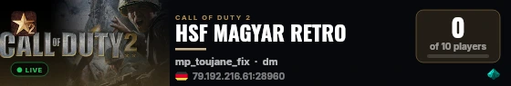 HSF MAGYAR RETRO live status badge