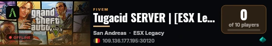 Tugacid SERVER | [ESX Legacy] live status badge