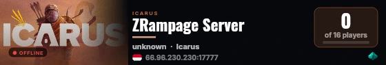 ZRampage Server live status badge