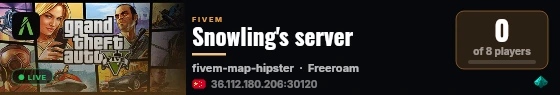 Snowling's server live status badge
