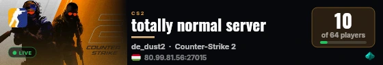 totally normal server live status badge