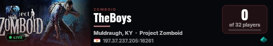 TheBoys live status badge
