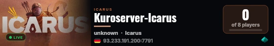 Kuroserver-Icarus live status badge