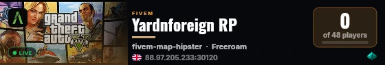 Yardnforeign RP live status badge