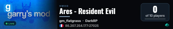 Ares - Resident Evil live status badge