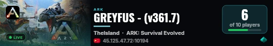 GREYFUS - (v361.7) live status badge