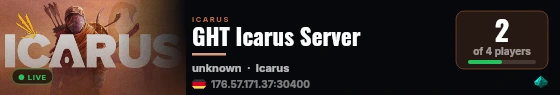 GHT Icarus Server live status badge