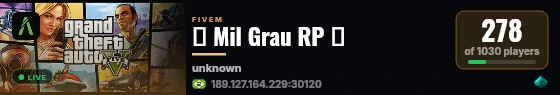 🚀 Mil Grau RP 🚀 live status badge