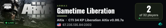Gametime Liberation live status badge