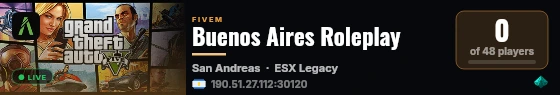 Buenos Aires Roleplay live status badge