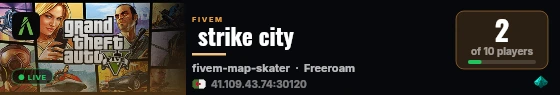  strike city live status badge