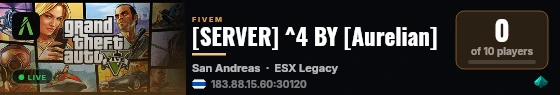 [SERVER] ^4 BY [Aurelian] live status badge