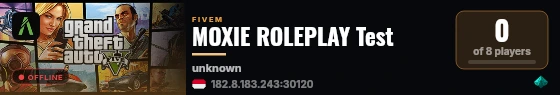 MOXIE ROLEPLAY Test live status badge