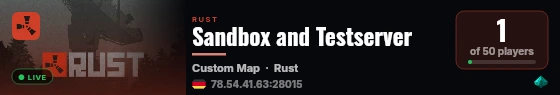 Sandbox and Testserver live status badge