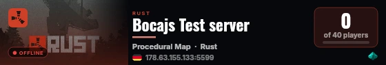 Bocajs Test server live status badge