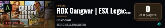 RDX Gangwar | ESX Legacy Server live status badge