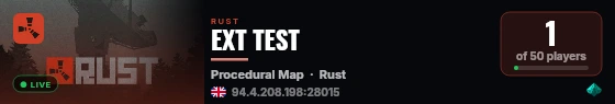 EXT TEST live status badge
