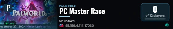 PC Master Race live status badge