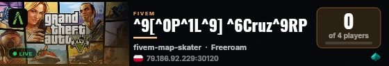 ^9[^0P^1L^9] ^6Cruz^9RP live status badge