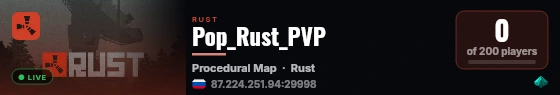 Pop_Rust_PVP live status badge