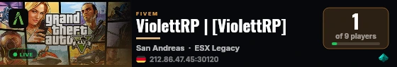 ViolettRP | [ViolettRP] live status badge