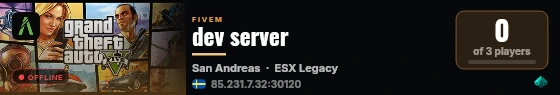 dev server live status badge