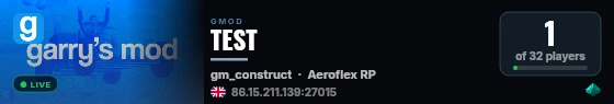 TEST live status badge
