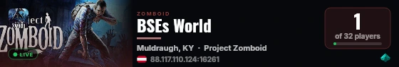 BSEs World live status badge